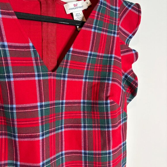 Vineyard Vines Nantucket Tartan Flutter Sleeve Shift Dress - Picture 3 of 5